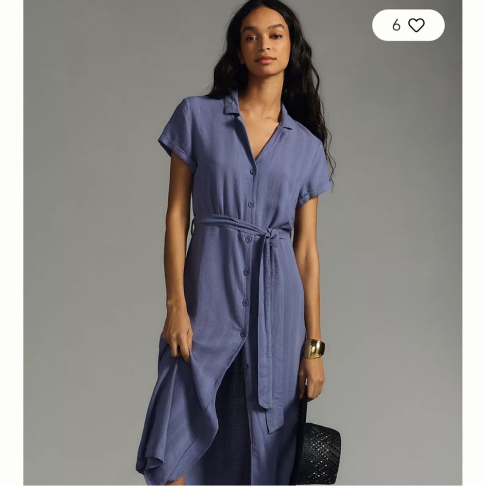 Anthropologie Cloth and Stone button down dress M NWT